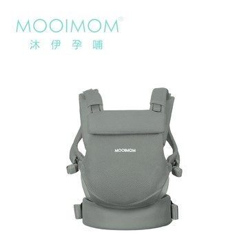 沐伊孕哺 MOOIMOM - 3D透氣包覆式嬰幼兒揹巾-質感灰