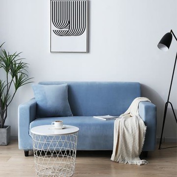 跨境亞馬遜Ebay銀狐絨天鵝絨布彈力通用沙發套蓋巾防塵罩通用款