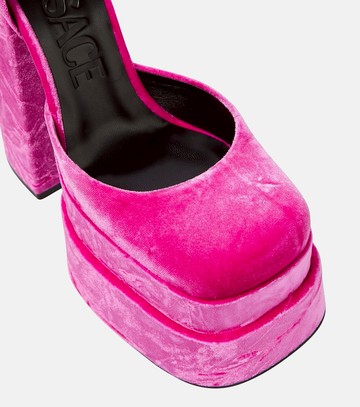 Versace Medusa Aevitas velvet platform pumps