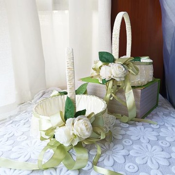 結婚花童撒花籃戶外婚禮手提花籃放花瓣戒指婚慶節日晚會舞蹈籃子