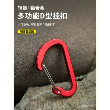 臺灣有貨⚡戶外用品登山扣4CM扁型野營鎖絲扣多功能小掛扣鈎快掛鑰匙扣 Q9NN