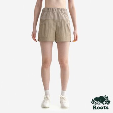 Roots女裝- ATHLEISURE 平織短褲-沙漠色