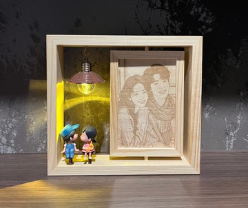 定做照片,客制照片木板畫,木刻畫,旋轉相框,個性禮物