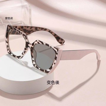 海之星👓變色眼鏡 防藍光眼鏡 大框眼鏡框 平光眼鏡 拼色撞色鏡架 豹紋眼鏡 個性時尚 男女款 簡約百搭 眼鏡
