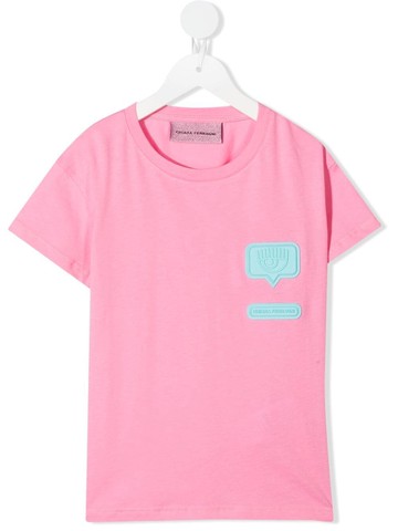 Chiara Ferragni - Eyelike crew-neck T-shirt - kids - Cotton - 8 yrs - Pink