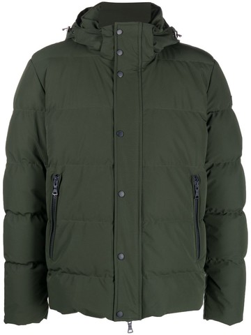 Paul & Shark - padded hooded jacket - men - Spandex/Elastane/Polyester/Polyester/Recycled Feather Down - S - Green