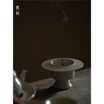 草木灰仿宋小行爐陶瓷線香爐小號茶室自用熏香爐香爐家用擺件