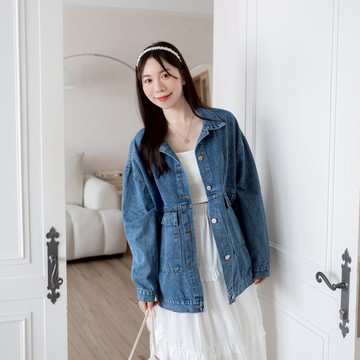 翻領大口袋OVERSIZE牛仔外套 SY666612 【現貨】