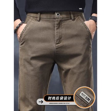 冬季爆款休閑褲男士潮牌修身正裝西褲2025新款秋冬寬松直筒褲子男