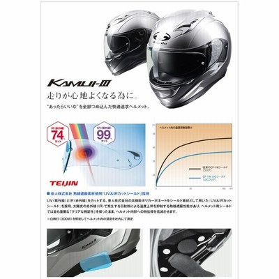 KABUTO カブト カムイ KAMUI FLUENTE インナーサンシェード OGK Kabuto OGK（オージーケーカブト）インナーサンシェード搭載