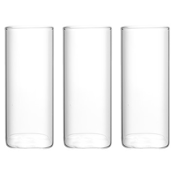 AHOYE 極簡直身玻璃杯3件組 350ml 咖啡杯 茶杯 水杯  1組  透明