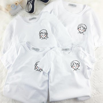 🚀隔日到貨🚀必買親子T恤2026新款透氣圓領T超萌推薦夏季親子裝夏季親子裝T恤卡通短袖親子短袖百搭首選情侶裝Tee親子裝
