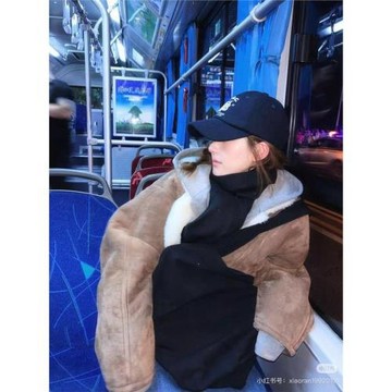 趙露思“許妍 許我耀眼”同款羊羔毛外套韓版環保仿皮草外套女