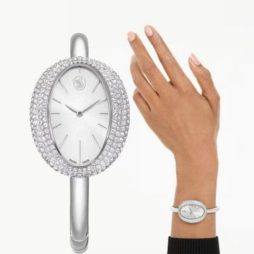 SWAROVSKI 施華洛世奇 Imber 璀璨水晶橢圓形手環式手錶 女錶 周年慶獻禮 送禮推薦-35x28mm 5705419