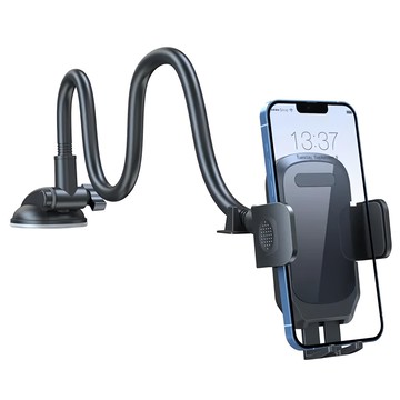 理享家 汽車導航支架 碳纖維 短款(29cm) 吸盤式 車用手機架  1個