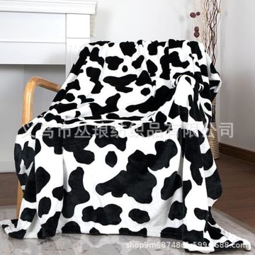 亞馬遜跨境爆款多色奶牛紋理印花圖案毯子柔軟法蘭絨蓋毯毛毯禮物