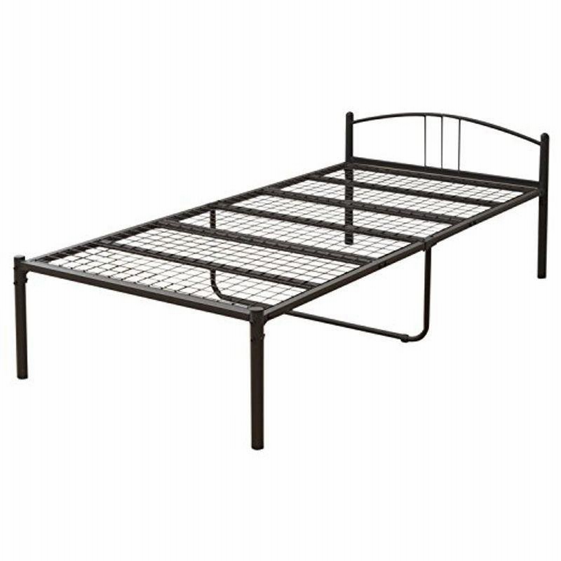 もん YAMAZEN ヤマゼン 収納棚付パイプベッド MPB-95195（BK）