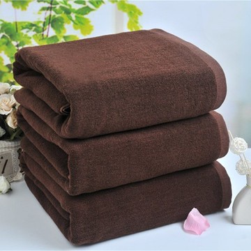 純棉火療專用咖啡深色男女加大厚毛巾防阻燃美容院白浴巾吸水