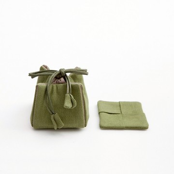 茶悠 - 茶杯袋套+杯墊組 (S) 職人手工縫製 茶人茶道具 台灣製