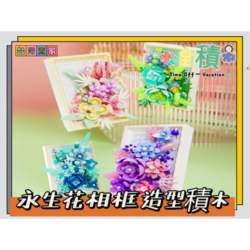 《小全積木》鑽石積木 永生花積木相框 相框積木 植物積木 拼裝積木 卡通積木 微型積木 造型積木 兒童積木