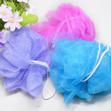 新款 彩色沐浴球浴擦浴花洗澡常備洗浴用品搓澡花電動沐浴刷