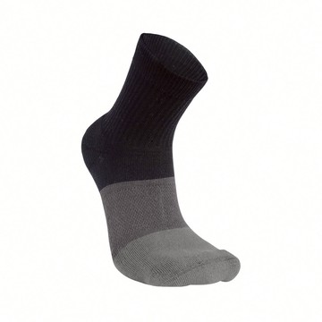 休閒無縫氣墊短襪 - M撞色黑