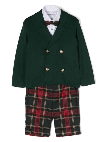 Colorichiari - double-breasted wool suit - kids - Wool/Cotton/Elastane - 2 yrs - Red