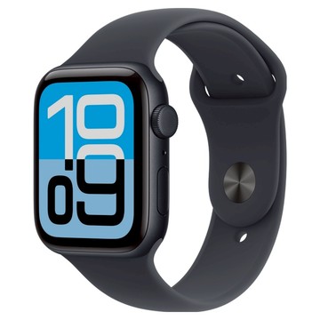Apple 2025 Apple Watch SE3 鋁金屬  44mm  午夜色 + M/L午夜色運動型錶帶  GPS
