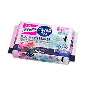 Toilet Quickle Odor Prevention Plus Elegant Rose Scent [Jumbo Refill Pack] 8 Sheets x 2