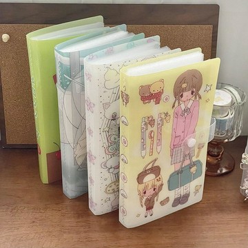 🔥臺灣出貨 收納好物「貼紙收納冊」切膜貼紙卷怪誕抽象鹽系風美甲手賬哇卡桌面神器
