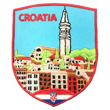 A-ONE 匯旺 城市地標造型刺繡 NO.453 克羅埃西亞 7.5 X 6 CM 刺繡布貼  彩色  1個