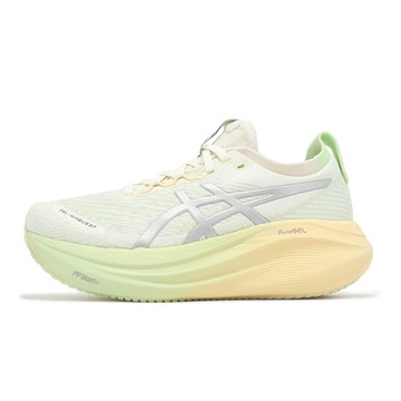 Asics 慢跑鞋 GEL-Nimbus 27 Lite-Show CN 女鞋 綠銀 夜光 緩衝 運動鞋 亞瑟士 1012B874100