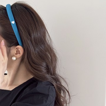 【太妮絲W164】現貨 韓系 清透水晶愛心 髮箍 女生 糖果色 海綿頭箍 簡約 細窄發箍 氣質百搭頭飾 愛心髮箍學生少女