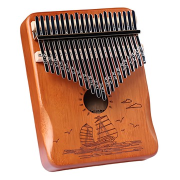 MUSFY 卡林巴琴 拇指琴/21音-胡桃木色(揚帆啟航)  14 x 18 x 13.5cm(厚度3.3cm)  1組
