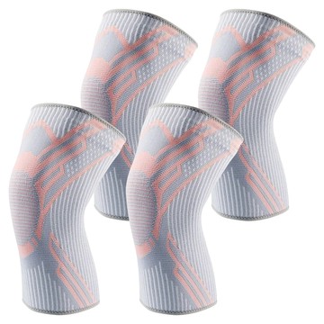 A-ZEAL 高彈力針織透氣護膝 2入  L  2組  粉色