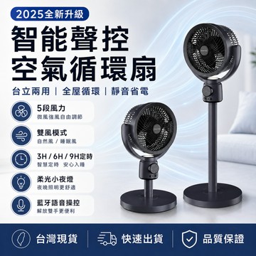 空氣循環扇【智能語音控製】5檔風速 循環扇 電風扇 風扇 循環風扇 立扇 節能扇 渦流空氣循環扇 靜音風扇