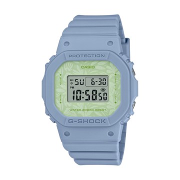 【CASIO G-SHOCK】植物柔和色調方形電子腕錶-迷霧藍/GMD-S5600NC-2