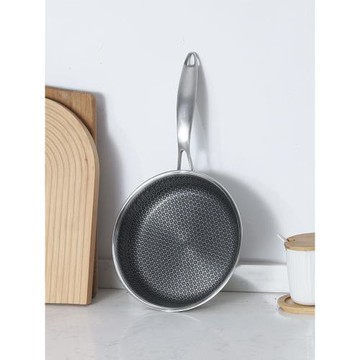 316不銹鋼煎鍋平底鍋不粘鍋家用深煎餅煎蛋電磁爐專用燃氣灶通用