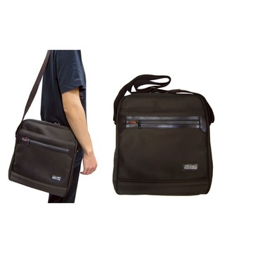 ~雪黛屋~YESON 斜背包大小容量可A4紙主袋+外袋共四層高單數彈道防水尼龍布台灣製造YKK拉鍊釦具工具袋外出Y775