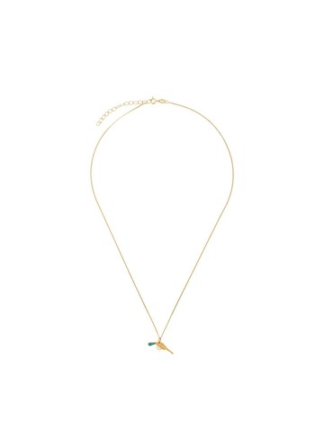 True Rocks - Pistol two tone pendant - men - Gold Plated Silver - One Size
