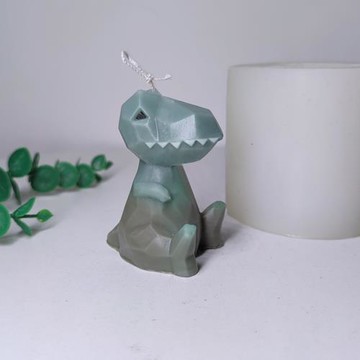 ins幾何立體恐龍香薰蠟燭硅膠模具手工diy材料石膏擴香石擺件制作