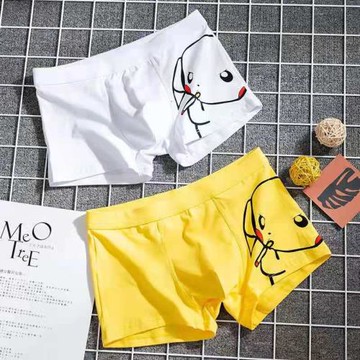 內褲男純棉潮男卡通平角褲四角底褲透氣短褲衩暗黑系青年學生運動