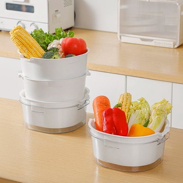 多功能可層疊雙層洗菜籃/蔬果瀝水籃 單一規格