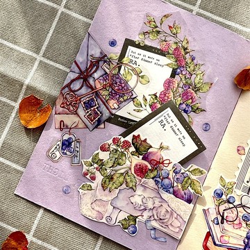 復古草莓 PET 和紙膠帶