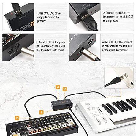 CAMOLA USB MIDI Host Box MIDI Interface to MIDI Converter