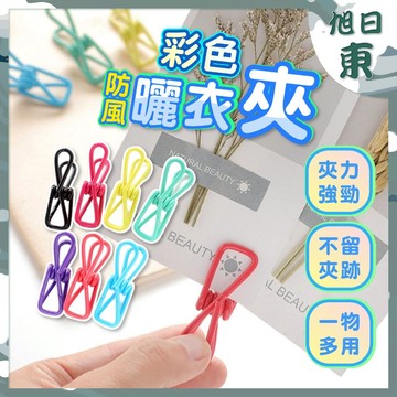 【台灣現貨⚡速發】曬衣夾 彩色防風曬衣夾 防強風 防潮 強力夾力 金屬烤漆 曬襪 曬衣服 曬襪夾 衣架 曬襪 夾子 混色