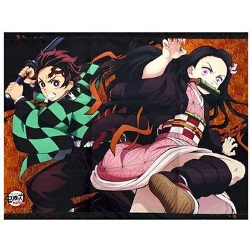 竈門炭治郎＆?門禰豆子  B2掛畫 「Blu-ray/DVD 劇場版 鬼滅之刃 無限列車篇 完全生產限定版」 虎之穴購入特典