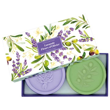法國 ESPRIT PROVENCE 奢華植物皂禮盒組 薰衣草和橄欖花  200g  1個