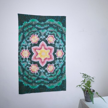 芒星 曼陀羅掛布/ 瑜珈 靜心 冥想 /職人手工渲染 只有一件