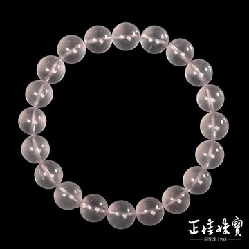 【正佳珠寶】粉晶 頂級透體星光粉晶 9.4-9.8mm 粉晶手珠